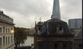 view of the Shard from Fine and Rare offices near Monument 