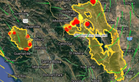 N California wildfires screenshot 9.30 pm 26 August 2020