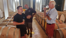 Barrel tasting 2020s at Ch St-Jacques d'Albas
