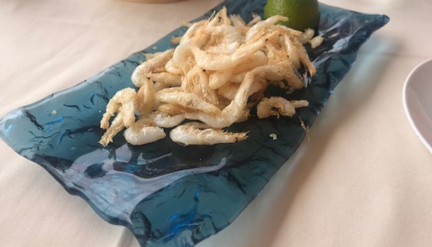 Sweet, succulent tiny crystal langoustines at Almadraba Park Hotel, Roses