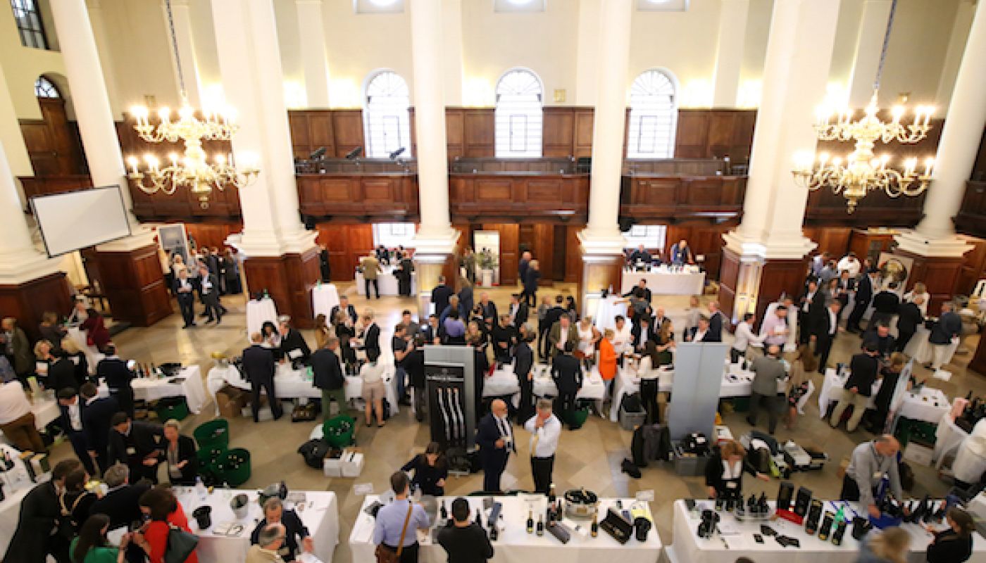 Aerial picture of Tyson Stelzer's champagne tasting in London