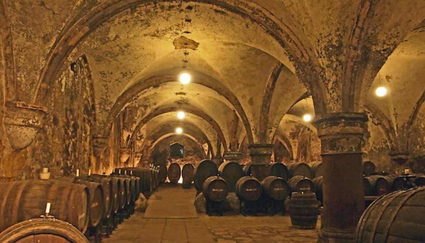  Cabinett collection of ancient Riesings at Kloster Eberbach