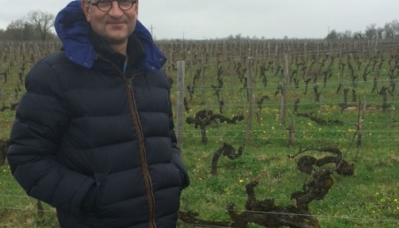 Pascal Lucin in his vineyards at Clos Louie