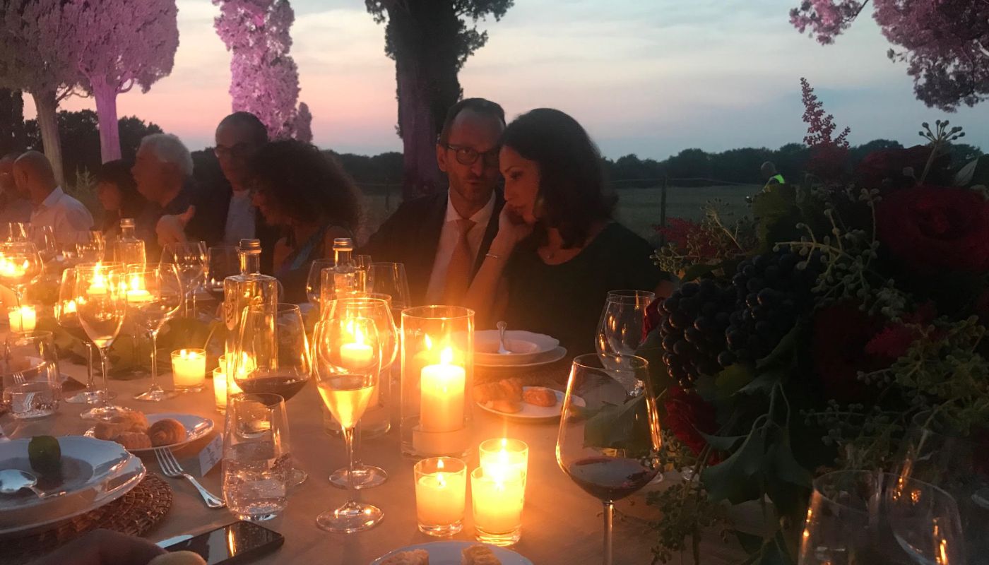 Bolgheri dinner for 720 by candlelight
