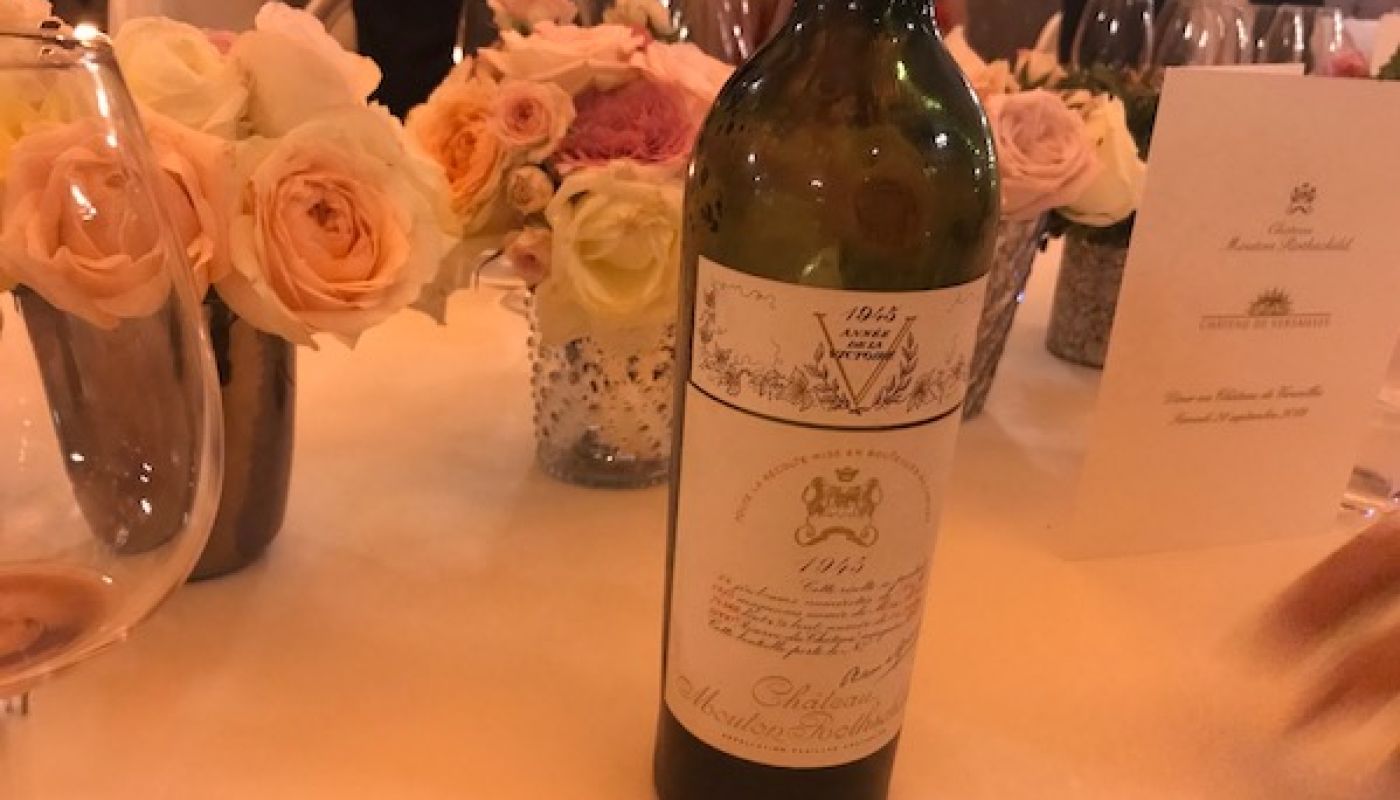 Ch Mouton Rothschild 1945 at the Palace of Versailles dinner