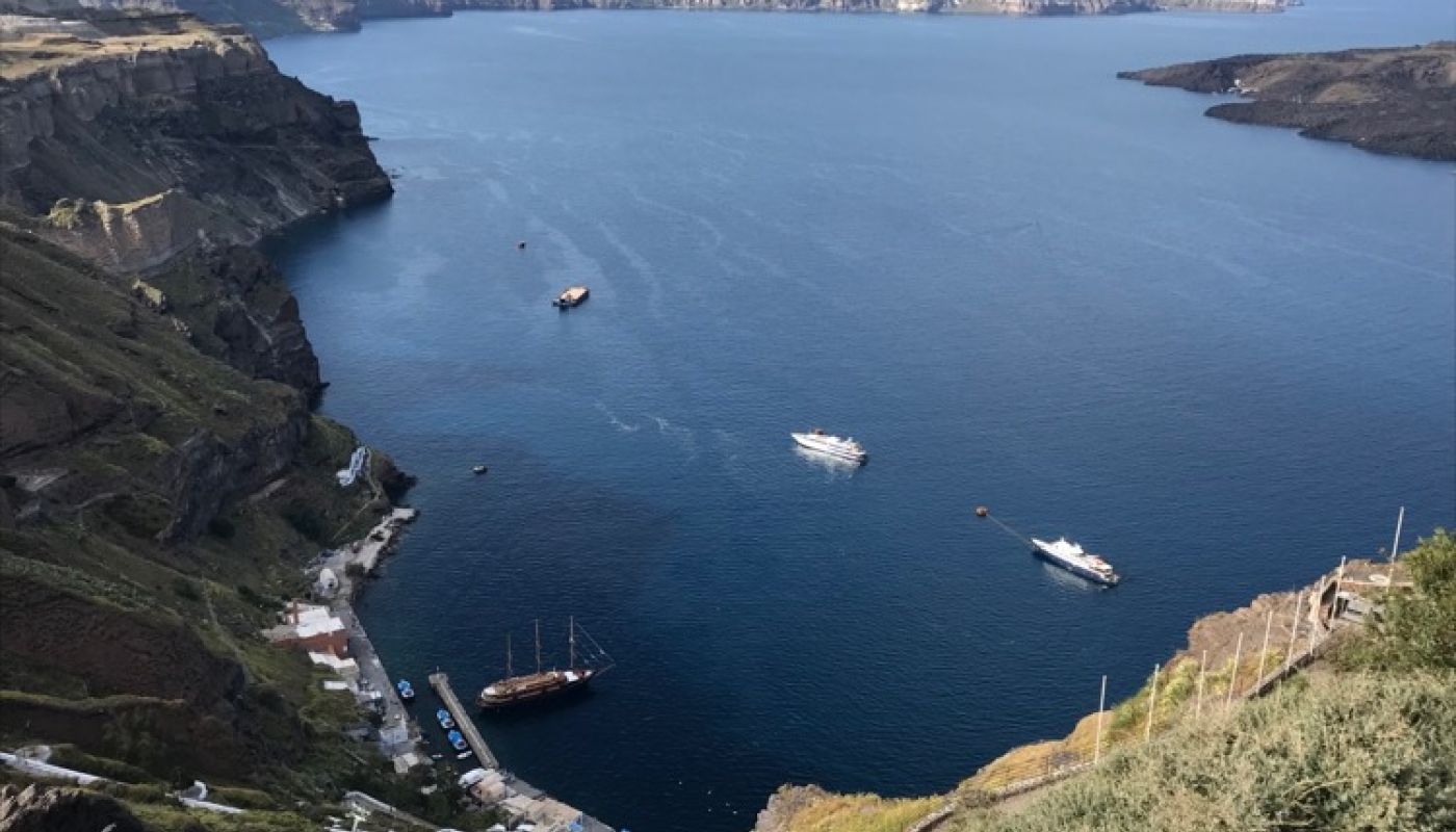 Santorini caldera from Fira