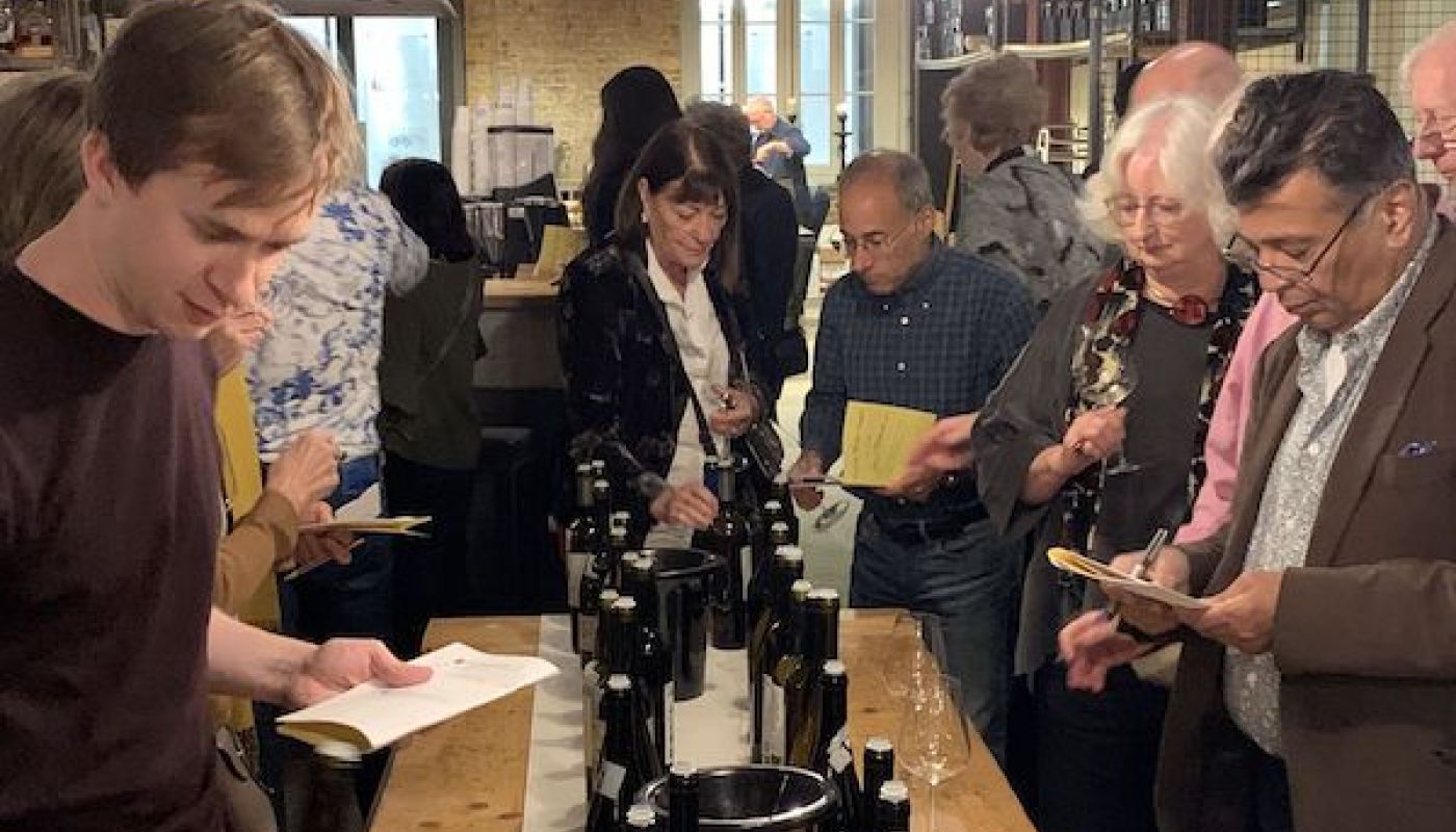 Tasters at Greek Wine Night at Caravan, King's Cross