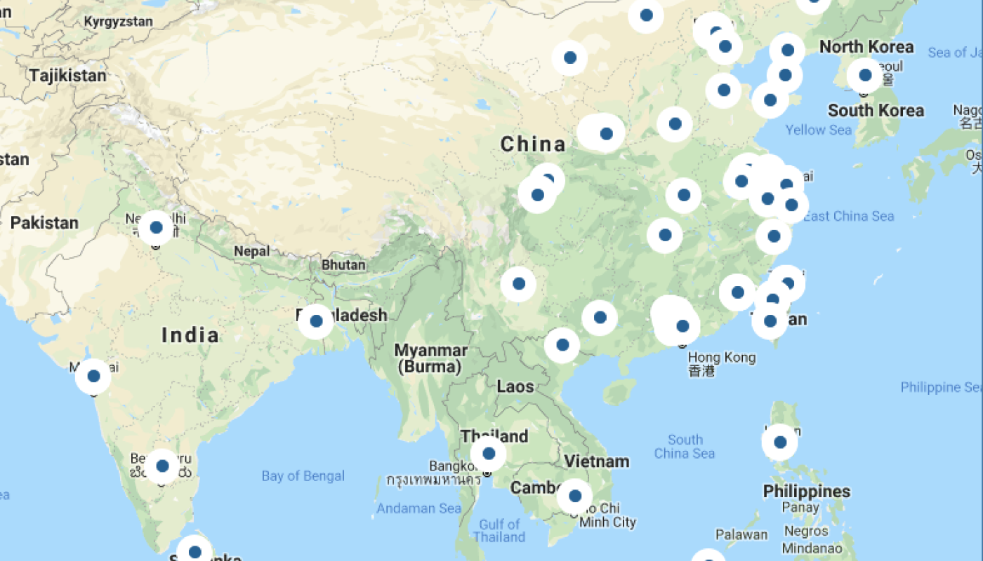 WSET Asian locations