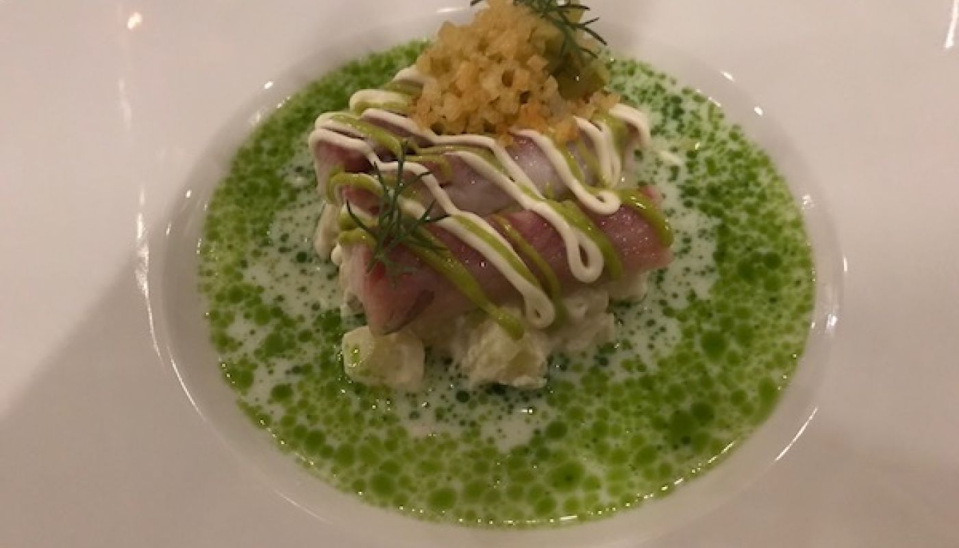 Smoked eel at Zoldering restaurant in Amsterdam