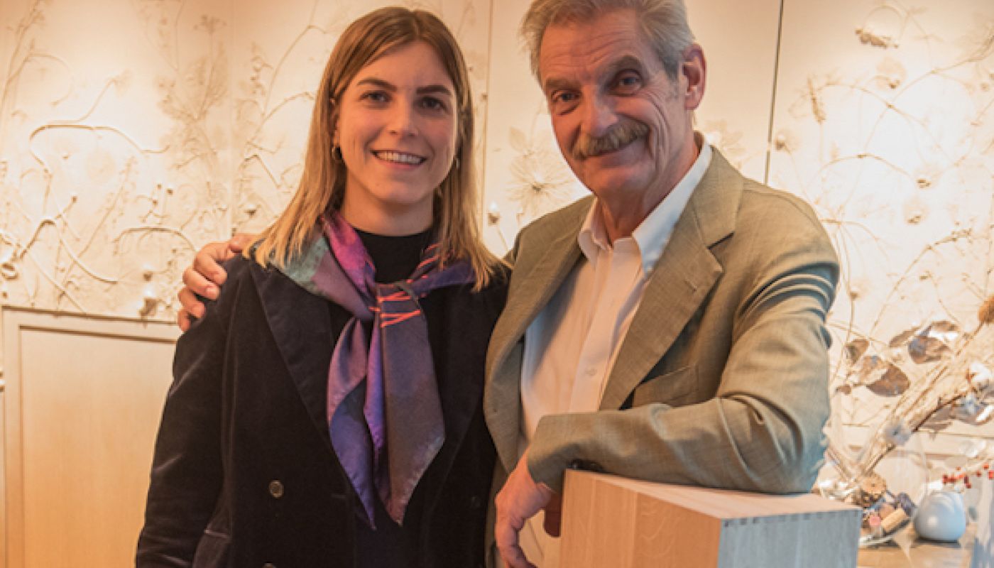 Bianca and Carlo Ferrini at Hide restaurant in London, December 2019