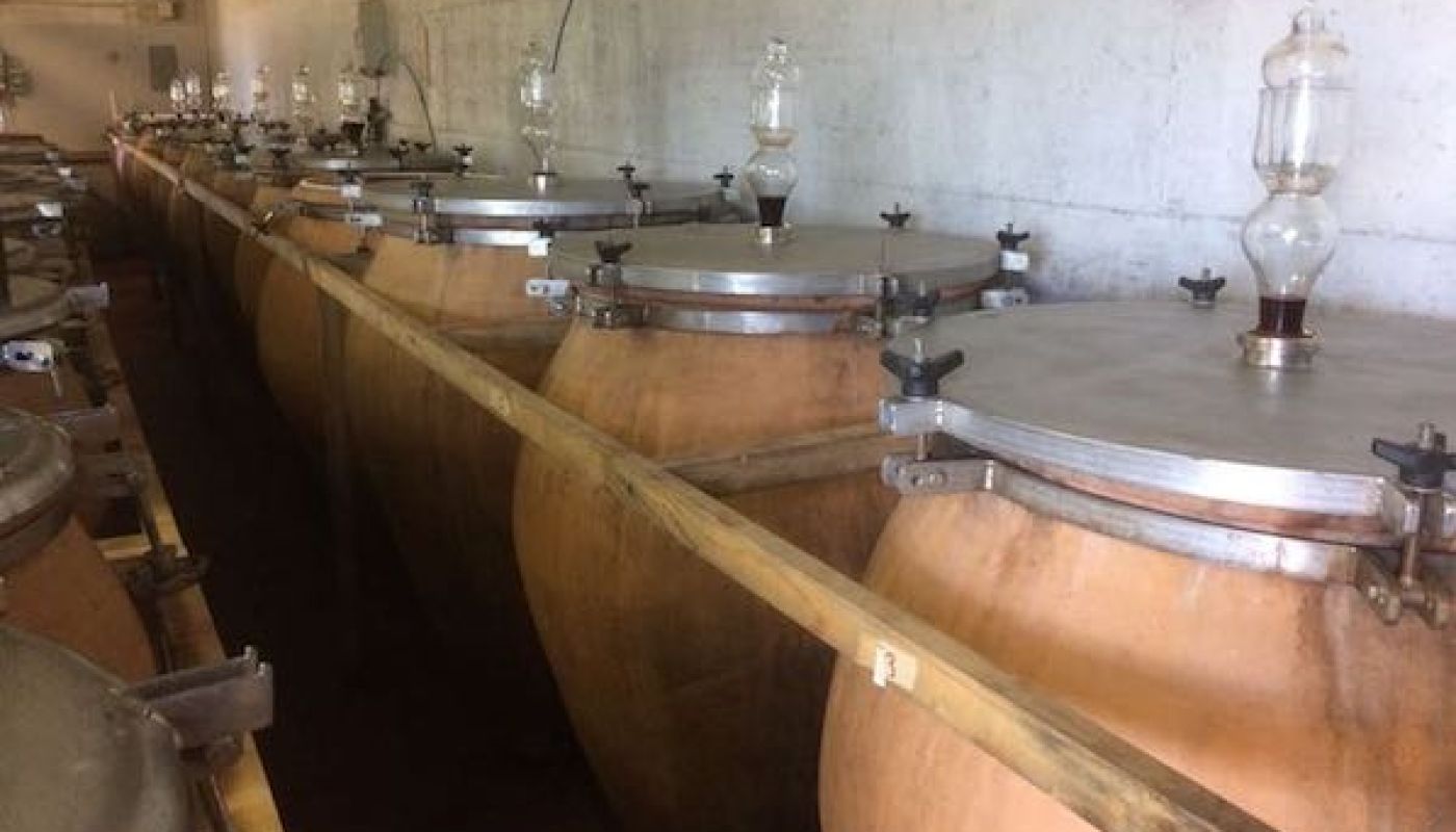 Amphorae at Montesecondo winery