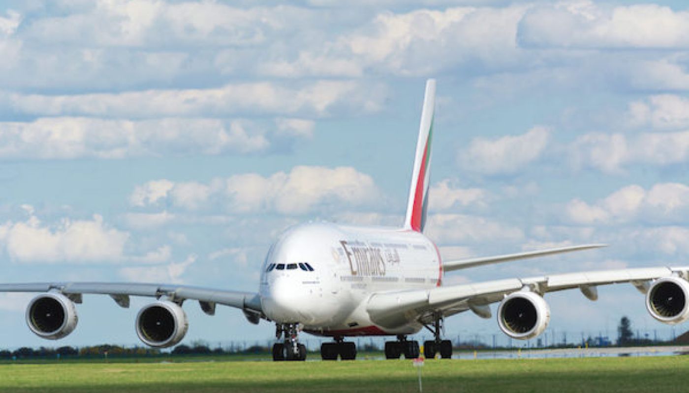 An Airbus 380 plane for Emirates