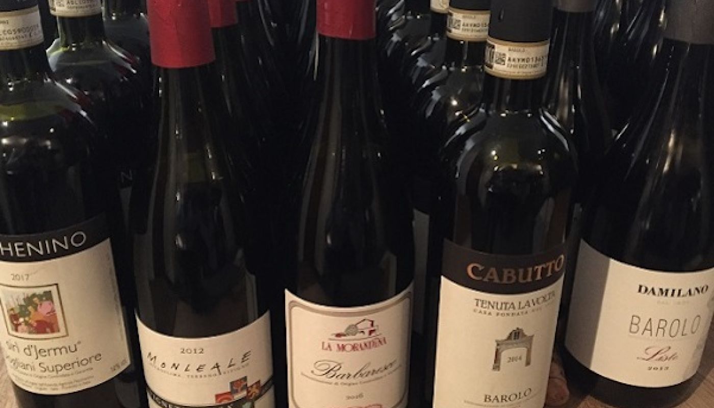 Winetraders Italian bottles at their 2020 London tasting