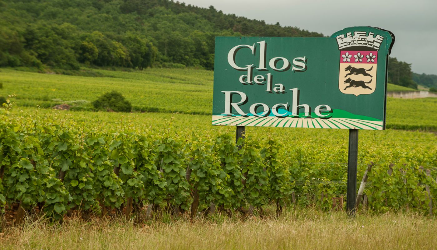 Clos de la Roche sign in Morey-St-Denis
