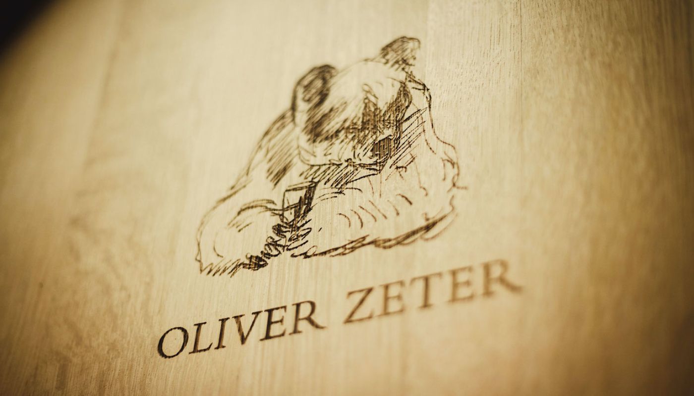 Barrel head with bear at Oliver Zeter in Pfalz