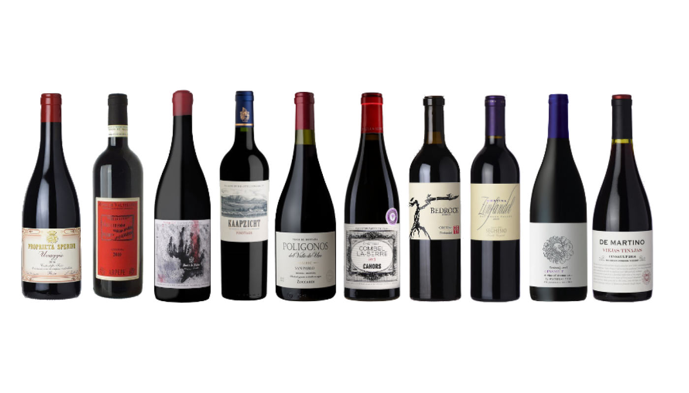 Bottles of red wine