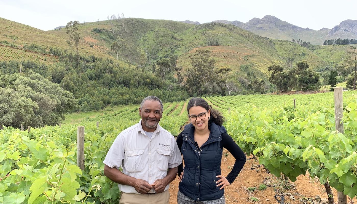 Ampie Dirkse and Kiara Scott at Brookdale Estate, Paarl, South Africa