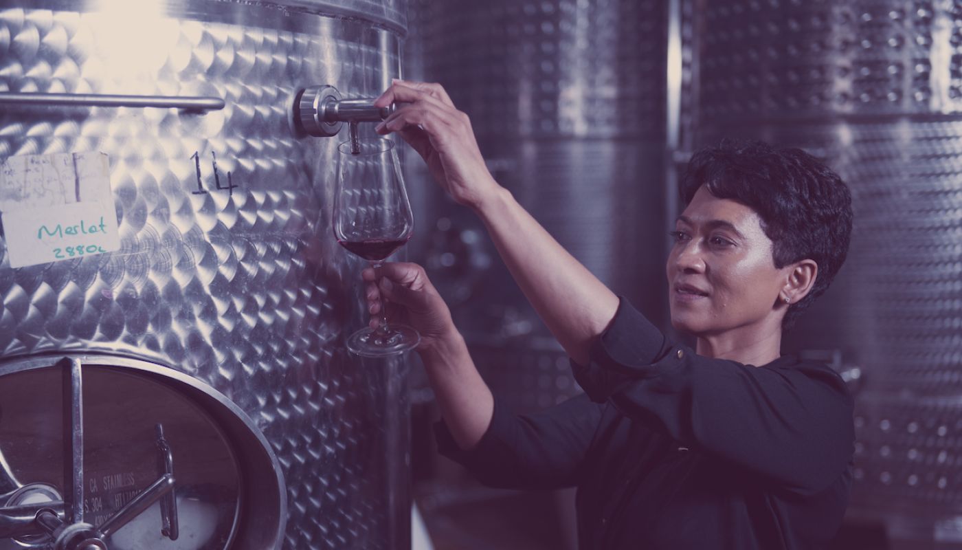 Carmen Stevens in her winery