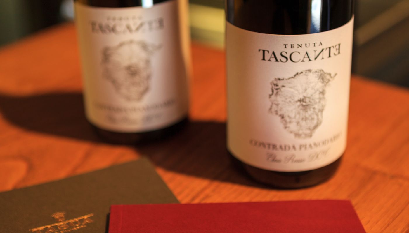 Tascante bottles of Etna red from Sicily