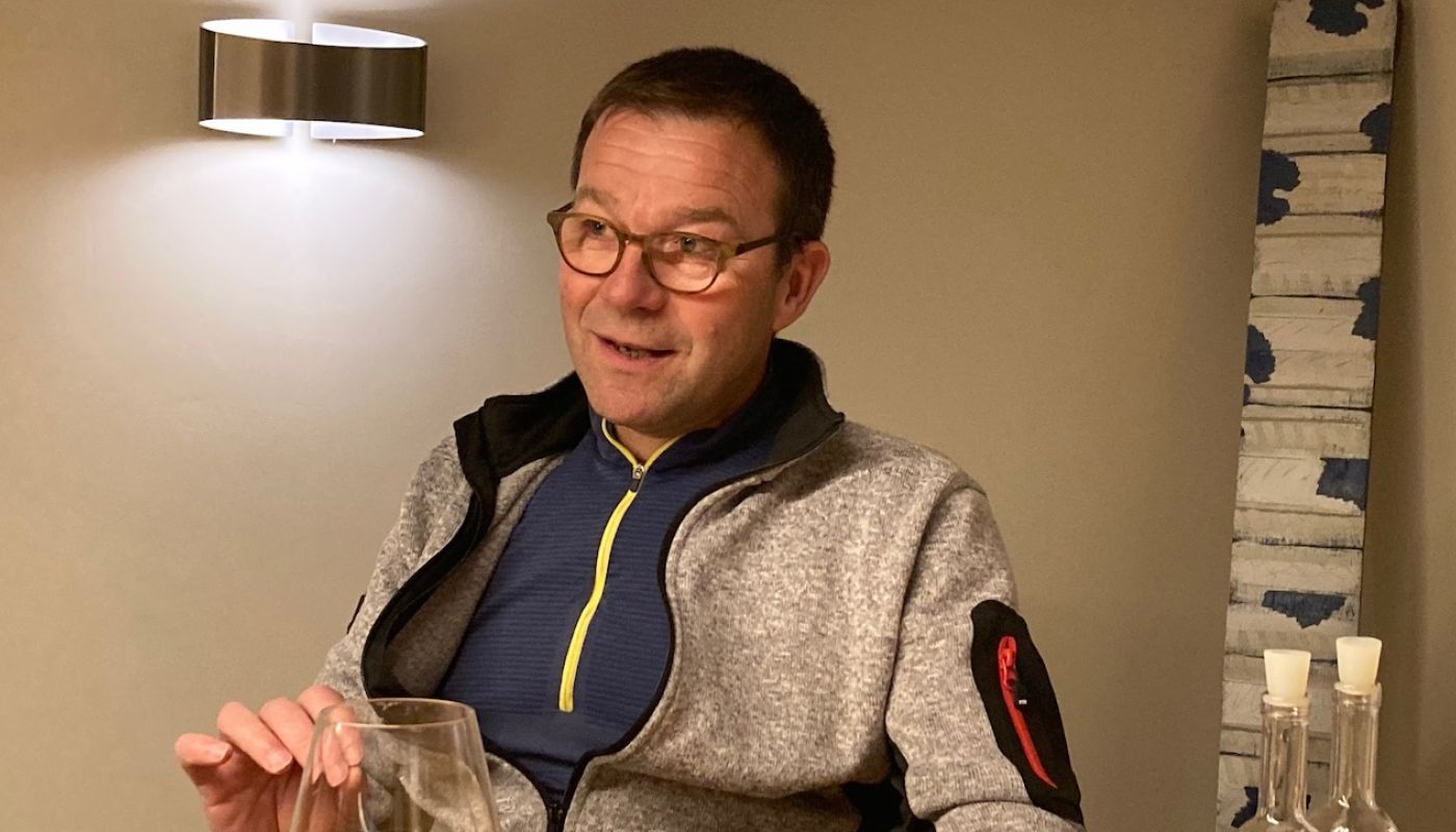 Arnaud Ente in his Meursault tasting room