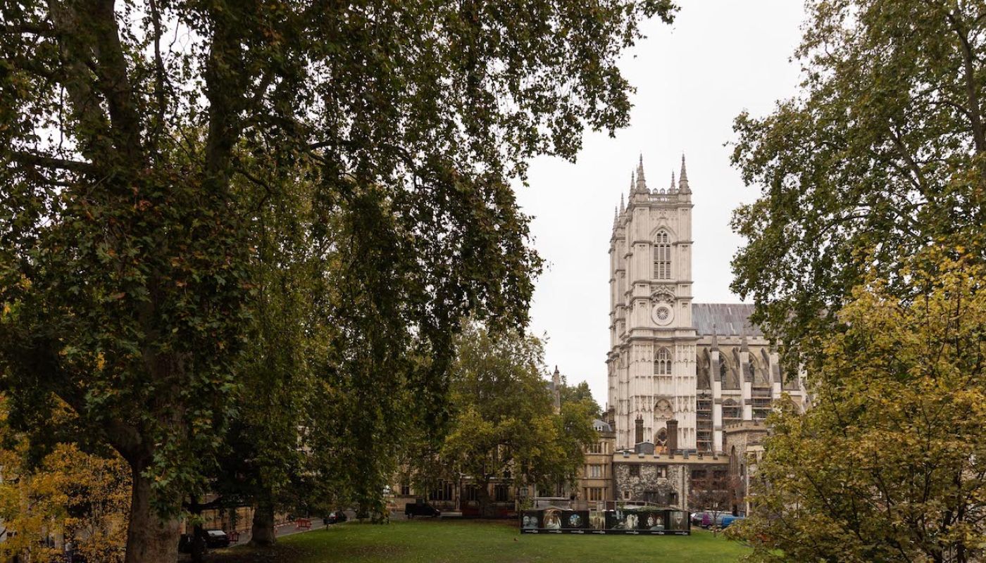 Westminster Abbey from Church House, London SW1