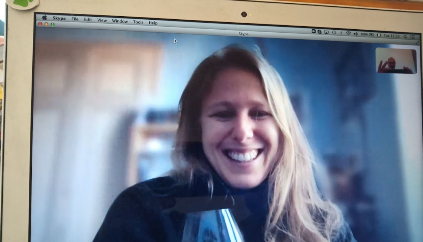 Marta Rinaldi of Barolo on Zoom talking to Walter Speller about the 2017 vintage