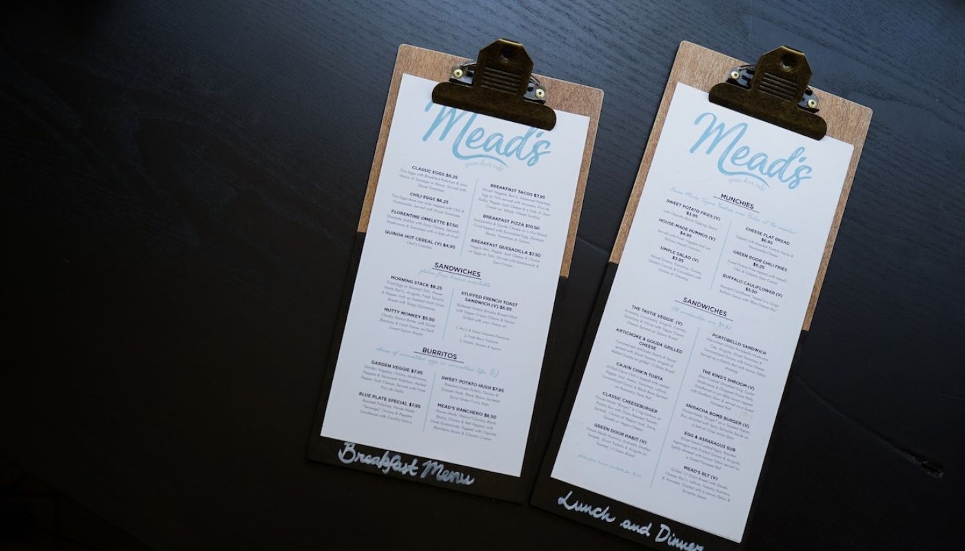 Menus by Catherine Heath