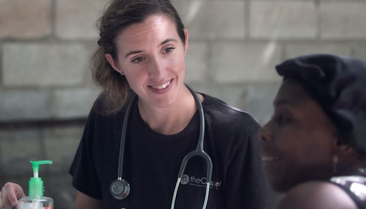 Female doctor and patient