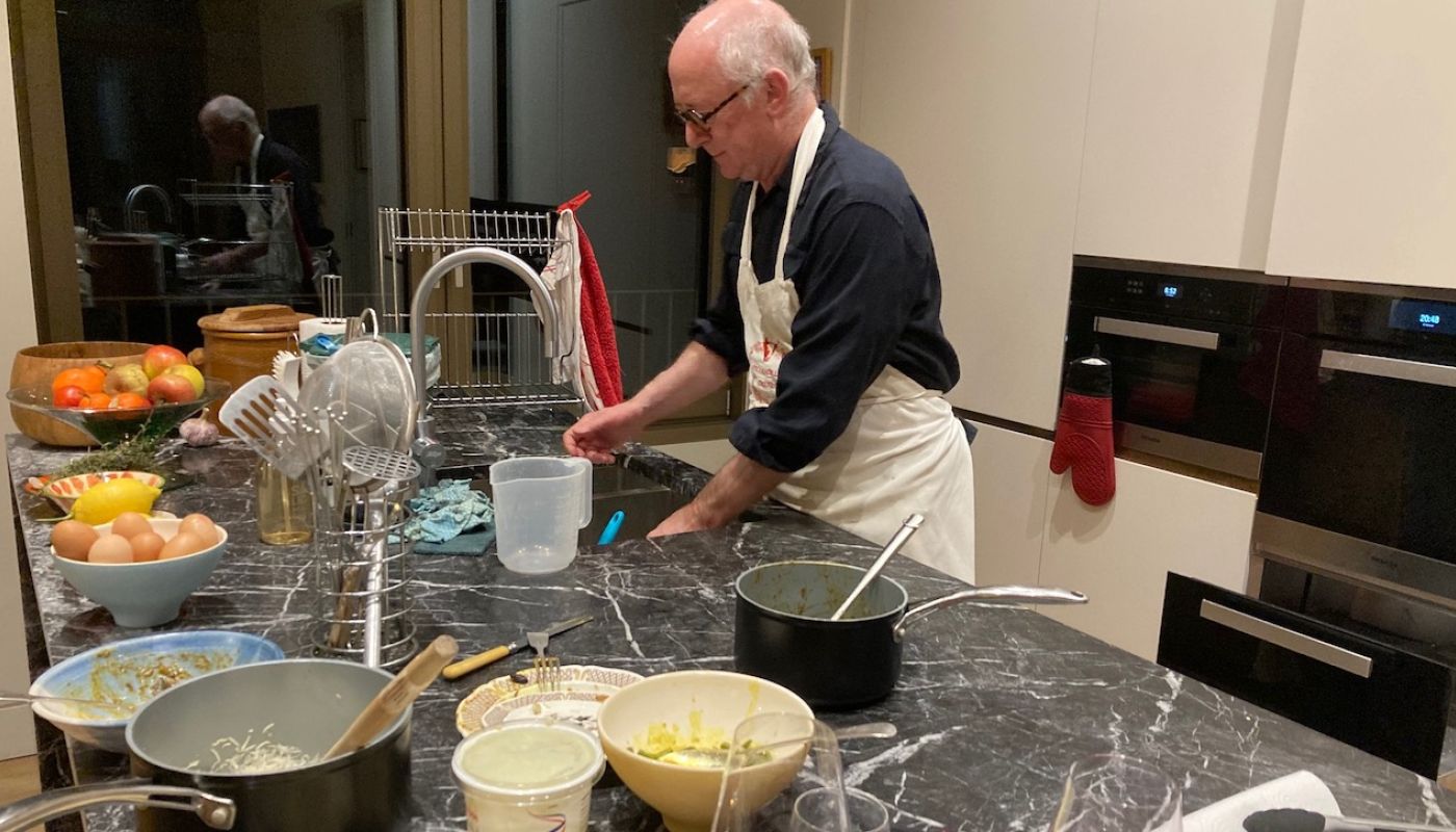 Nick washing up