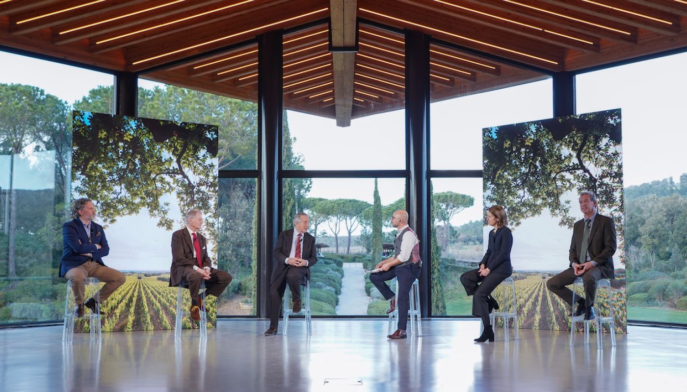 Ornellaia 2018 presentation at the winery in February 2021