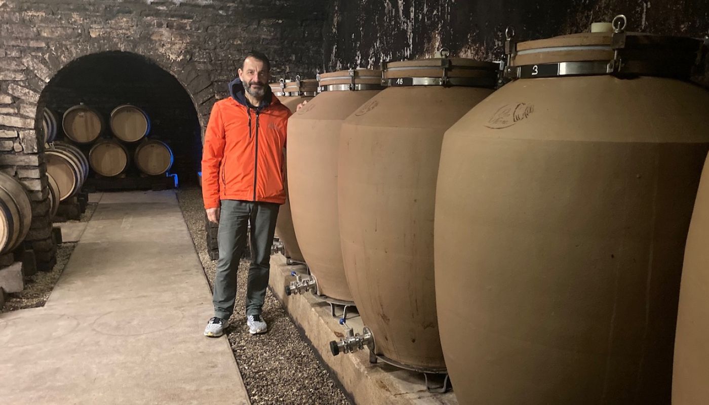 Jean-Marc Roulot of Meursault with cooked earth vessels