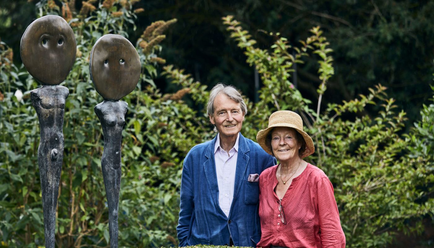 Steven and Bella Spurrier in their Dorset garden