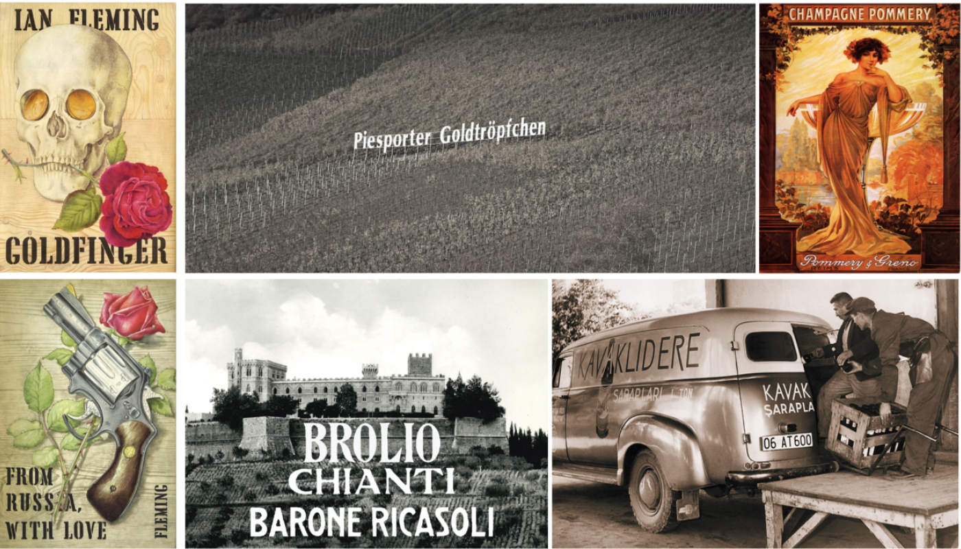 James Bond wines collage by Jonathan Reeve