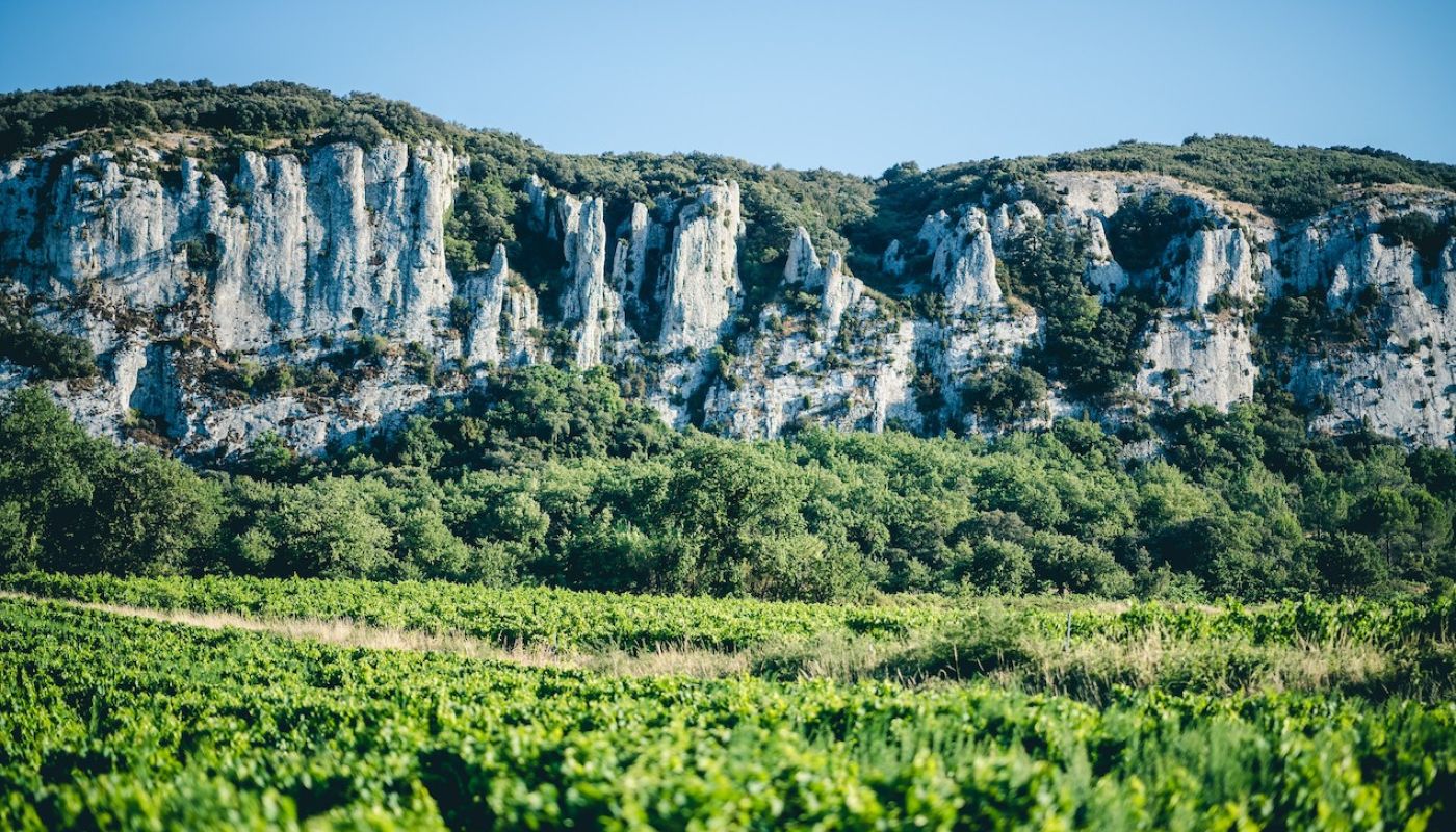 Lirac falaise by Thomas O'Brien