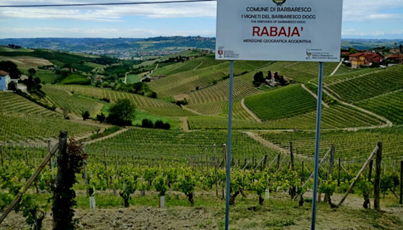 Rabaja sign in Barbaresco