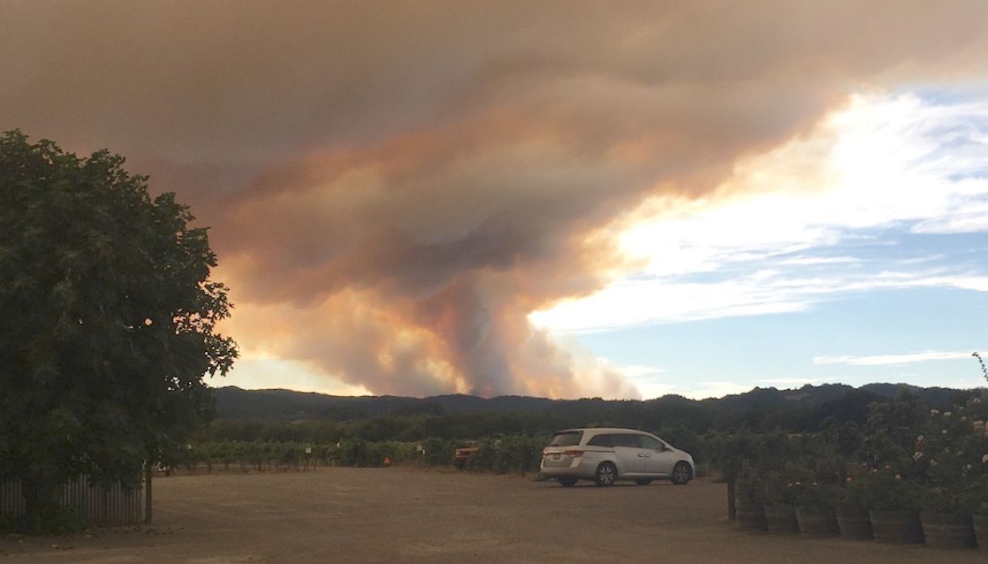 18 August 2020 looking west towards Russian River Valley from Healdsburg
