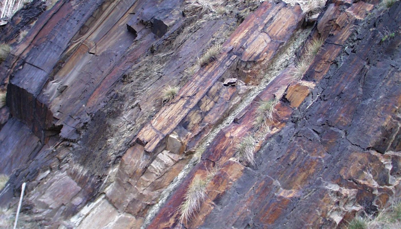 Stone strata in the Uhlen Roth Lay Grosse Lage in Winningen