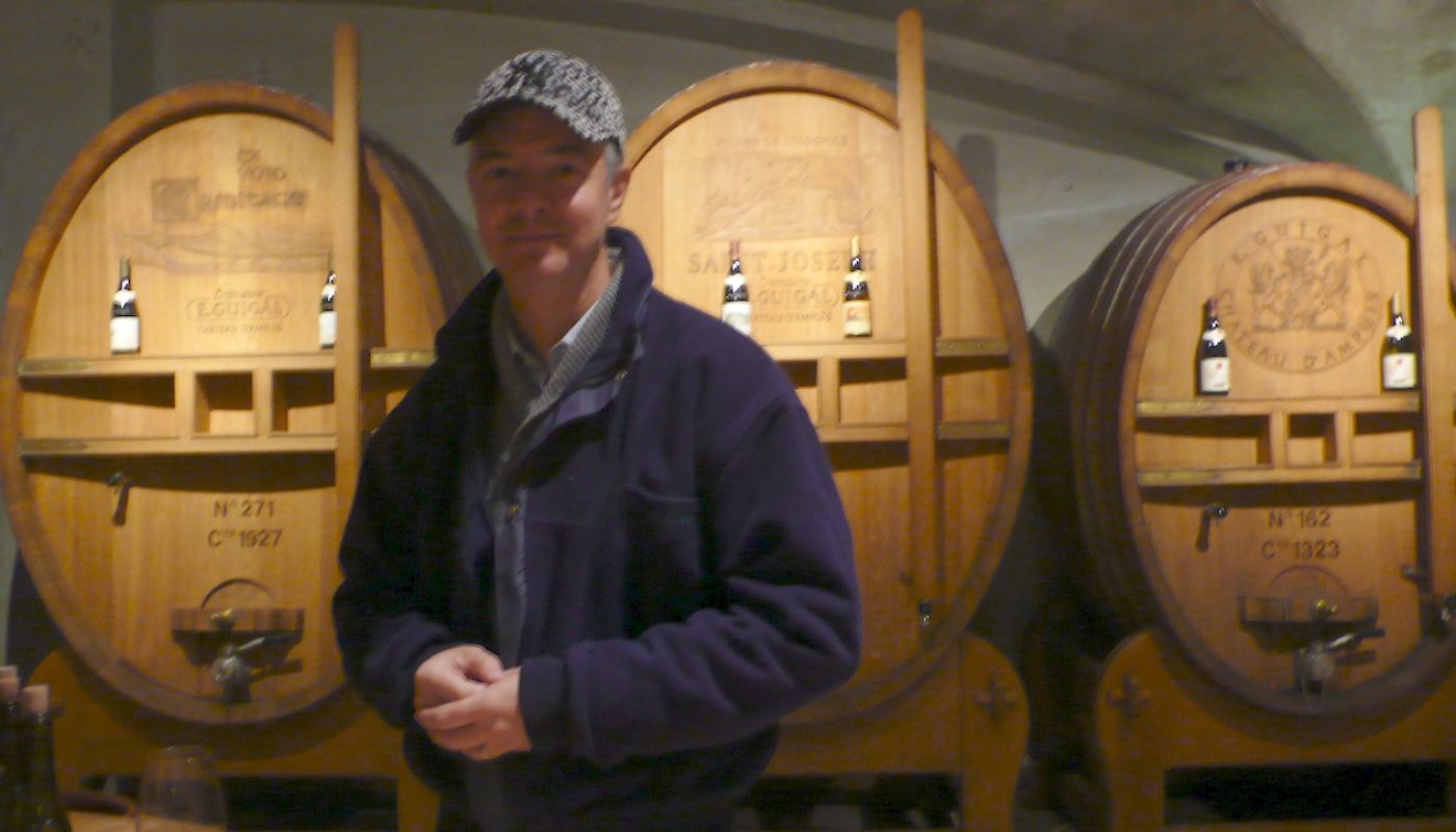 Philippe Guigal in his cellars in Ampuis