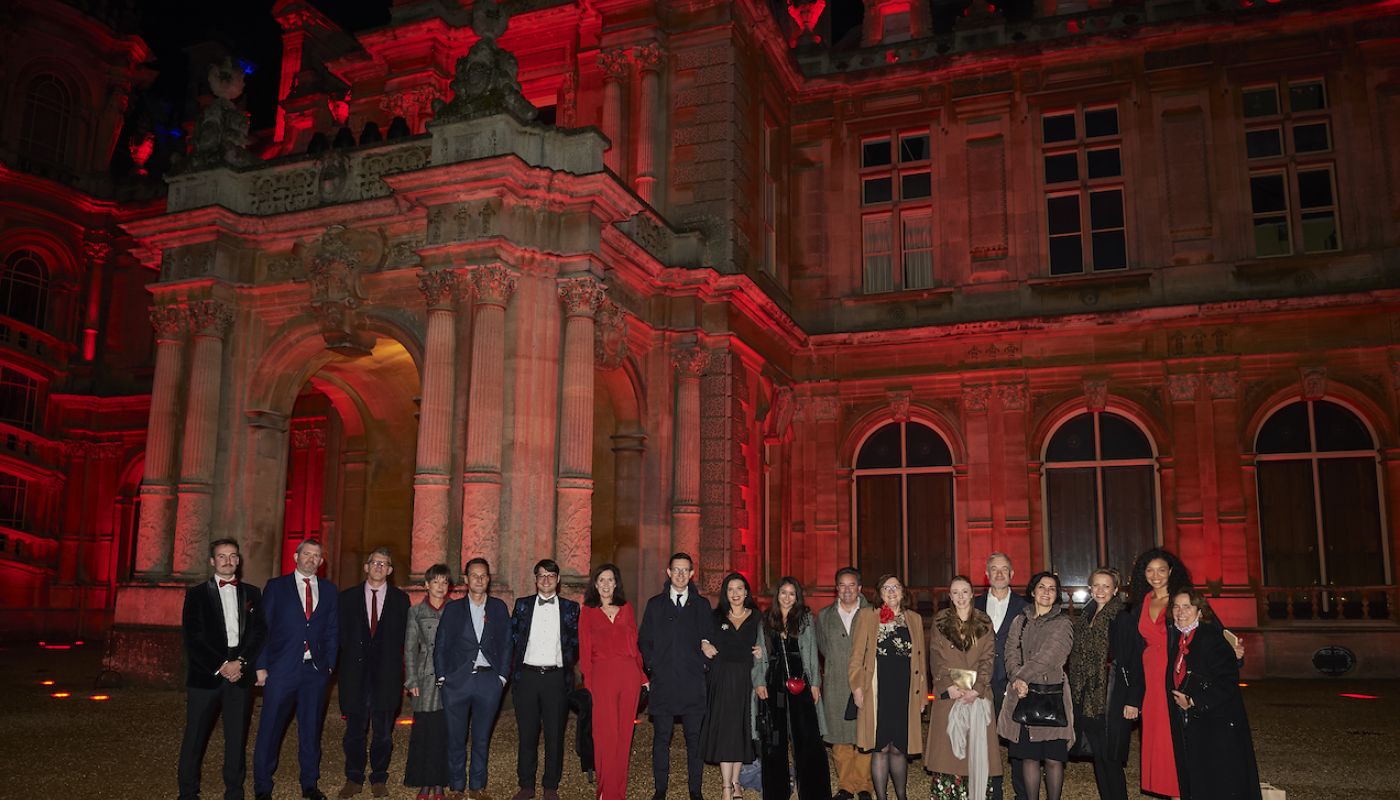 Penfolds Grange 70th  - Waddesdon Manor lit up in red
