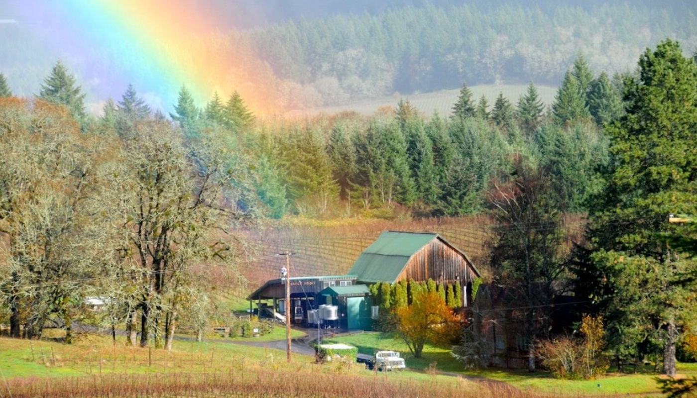 Rainbow over Brick House