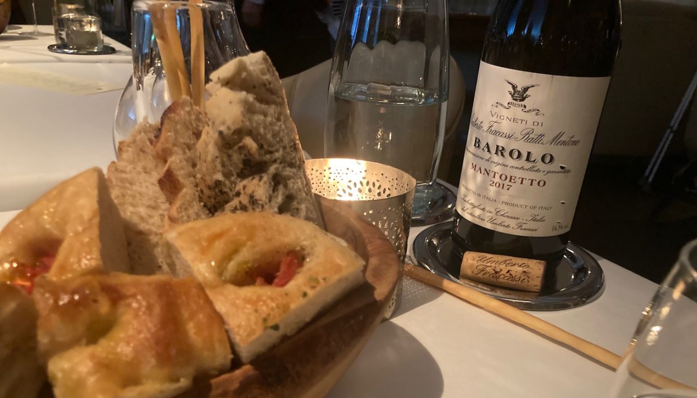bread and Barolo at Locanda Locatelli