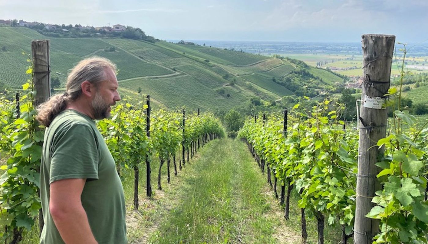 Marco Cordani in Castello di Cigognola vineyards