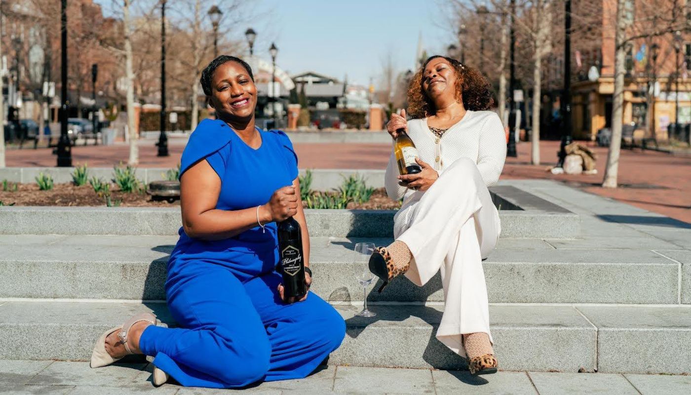 Kimberly T Johnson and Denise Matthews of Philosophy winery in Baltimore