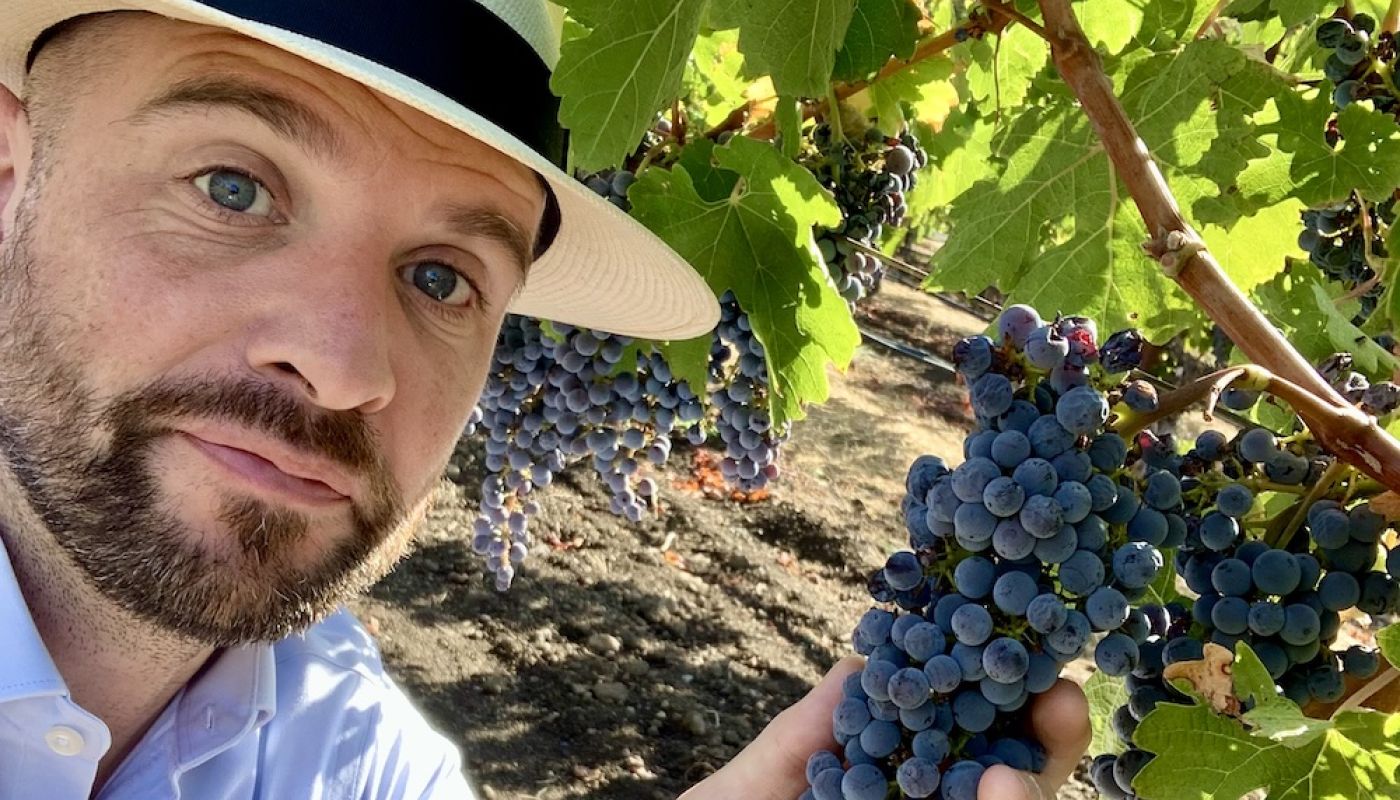 Richard Hemming in vineyard