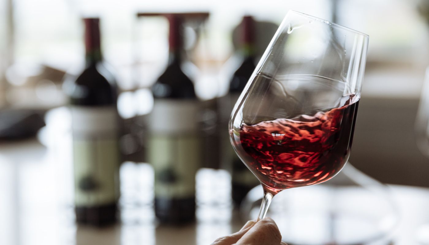 My glass red wine