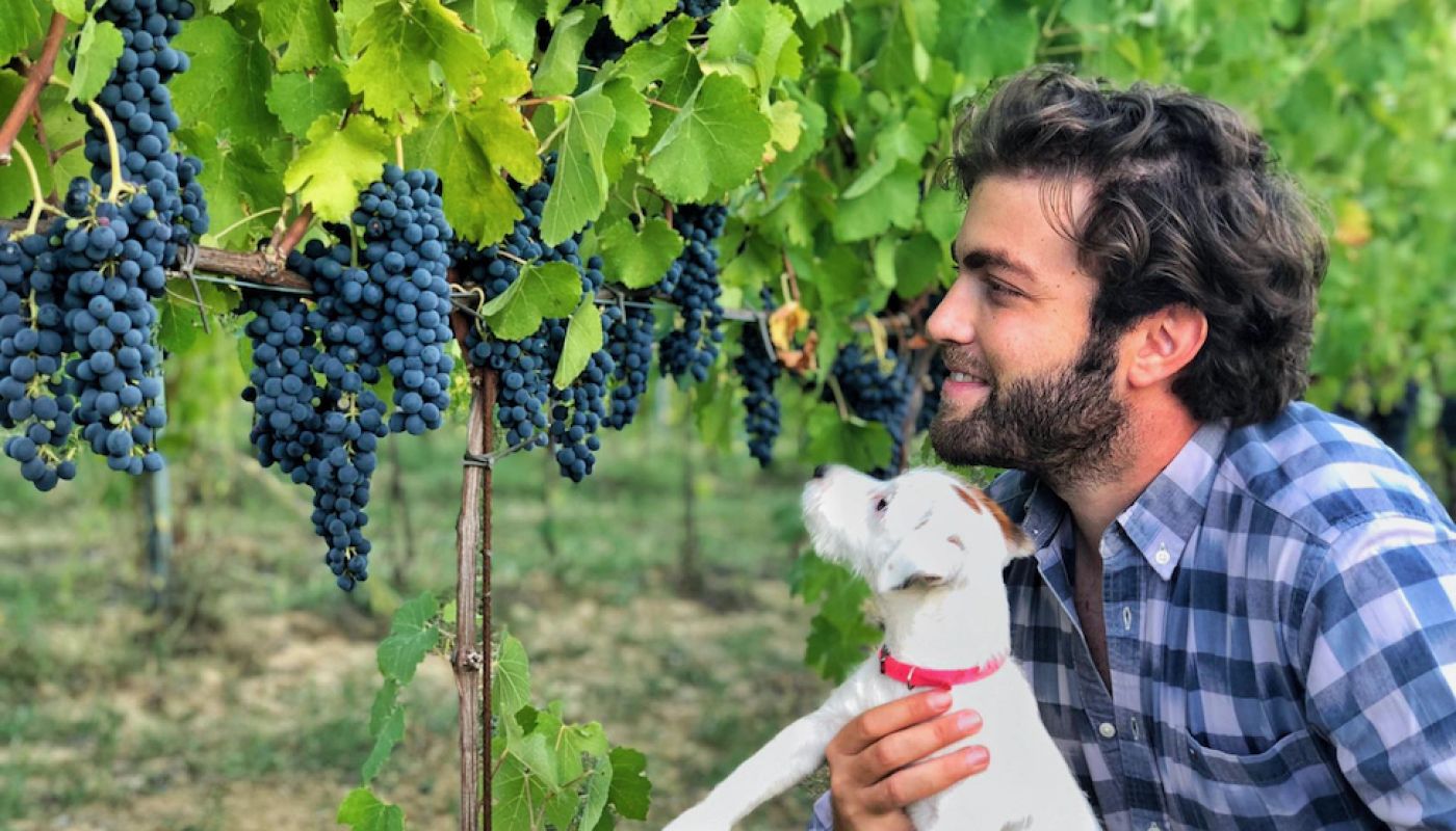 Lorenzo Morfini with jack russell