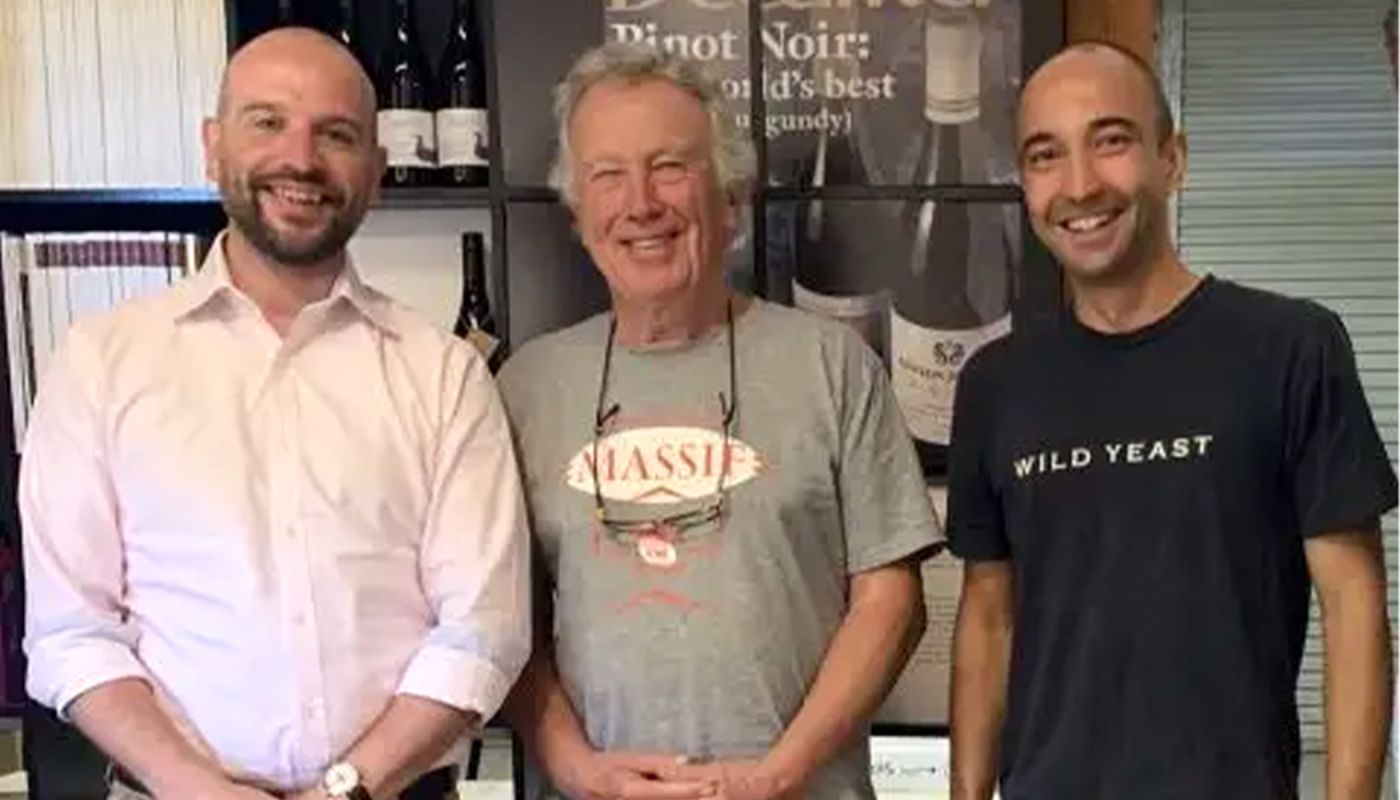 Richard Hemming, Richard McIntyre and Jeremy Magyar at Moorooduc Estate