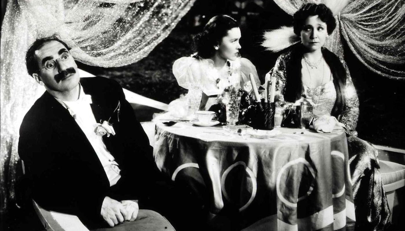 Groucho in a restaurant