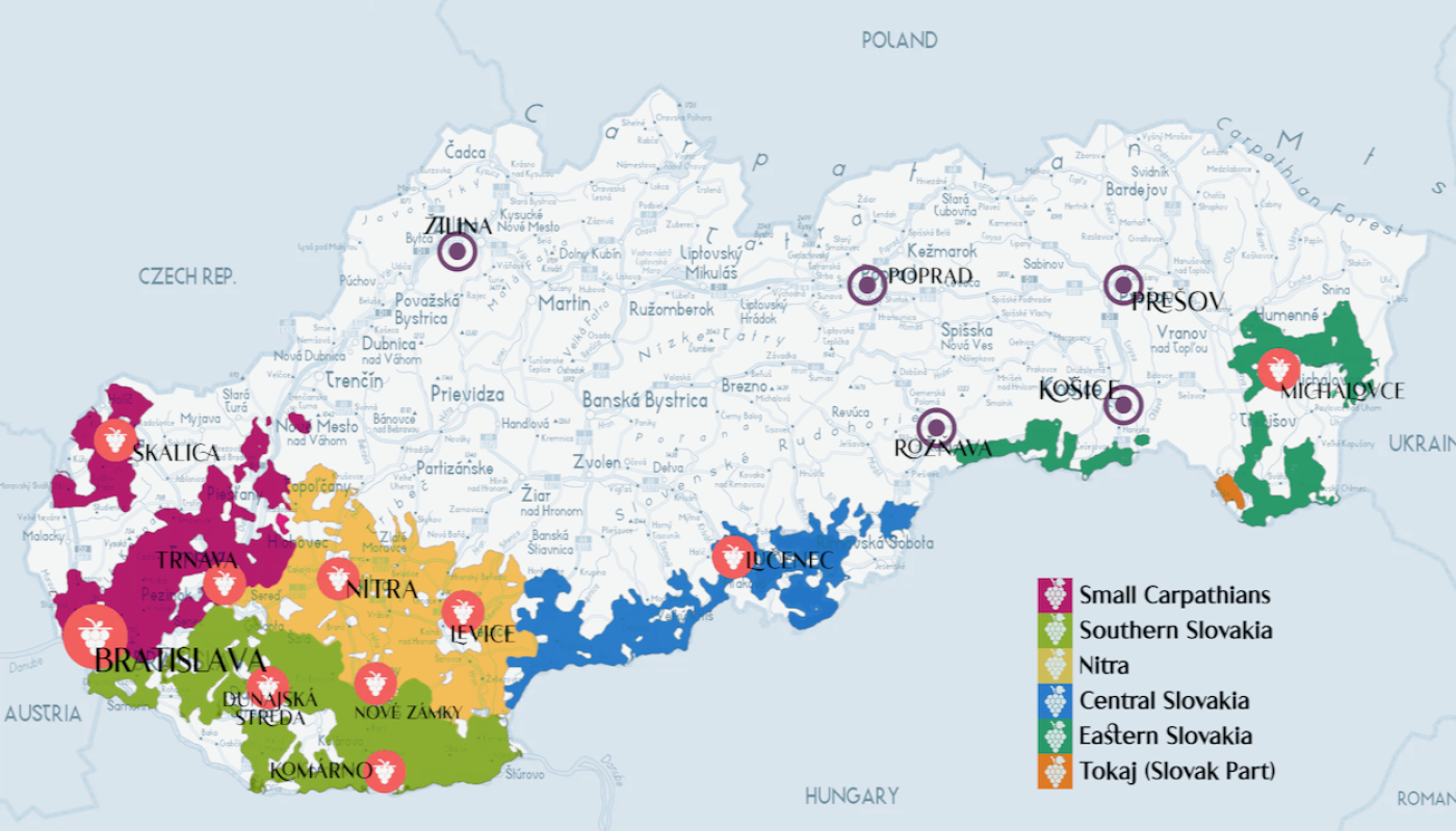 Slovakia wine regions
