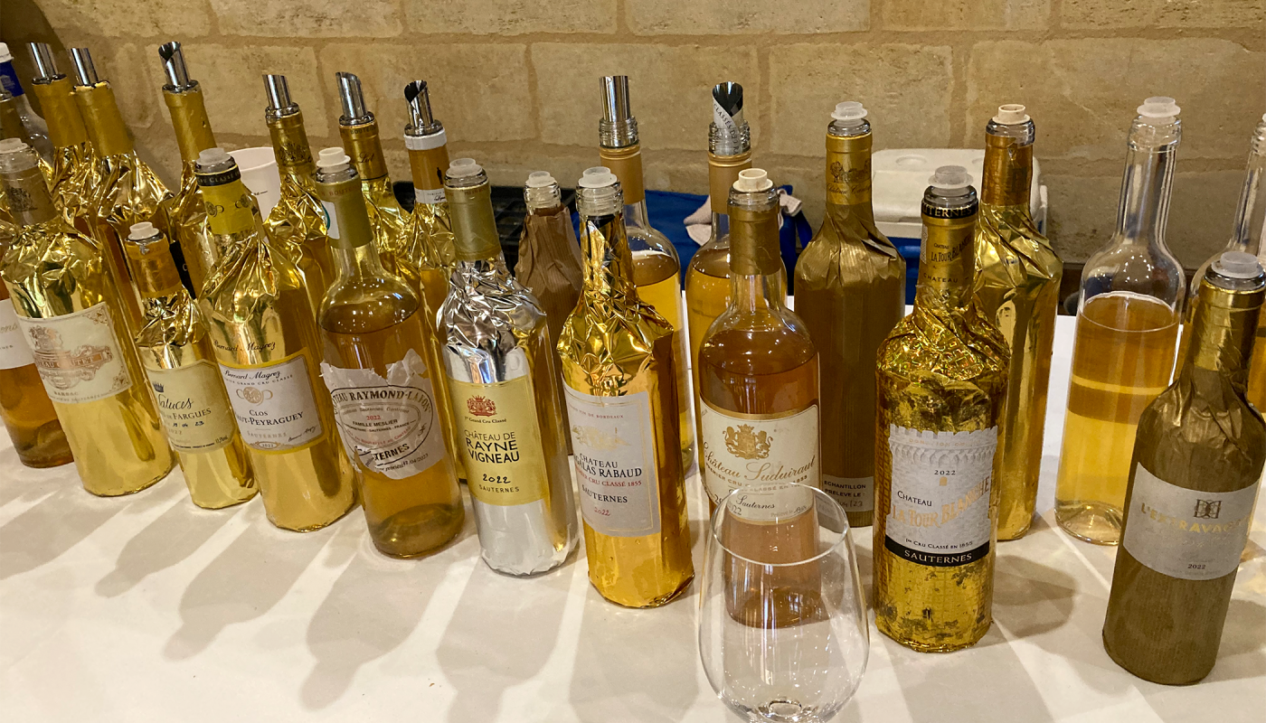 Sauternes samples courtesy of Bill Blatch of Bordeaux Gold